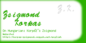 zsigmond korpas business card